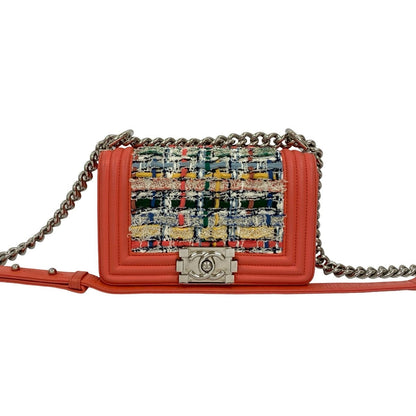 Chanel Boy Chanel Leather Tweed Shoulder Bag Rovelle Bags