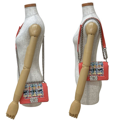 Chanel Boy Chanel Leather Tweed Shoulder Bag Rovelle Bags