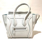 CELINE Handbag 167793 leather Off White x Sky Blue Tote Bag Micro shopper Women