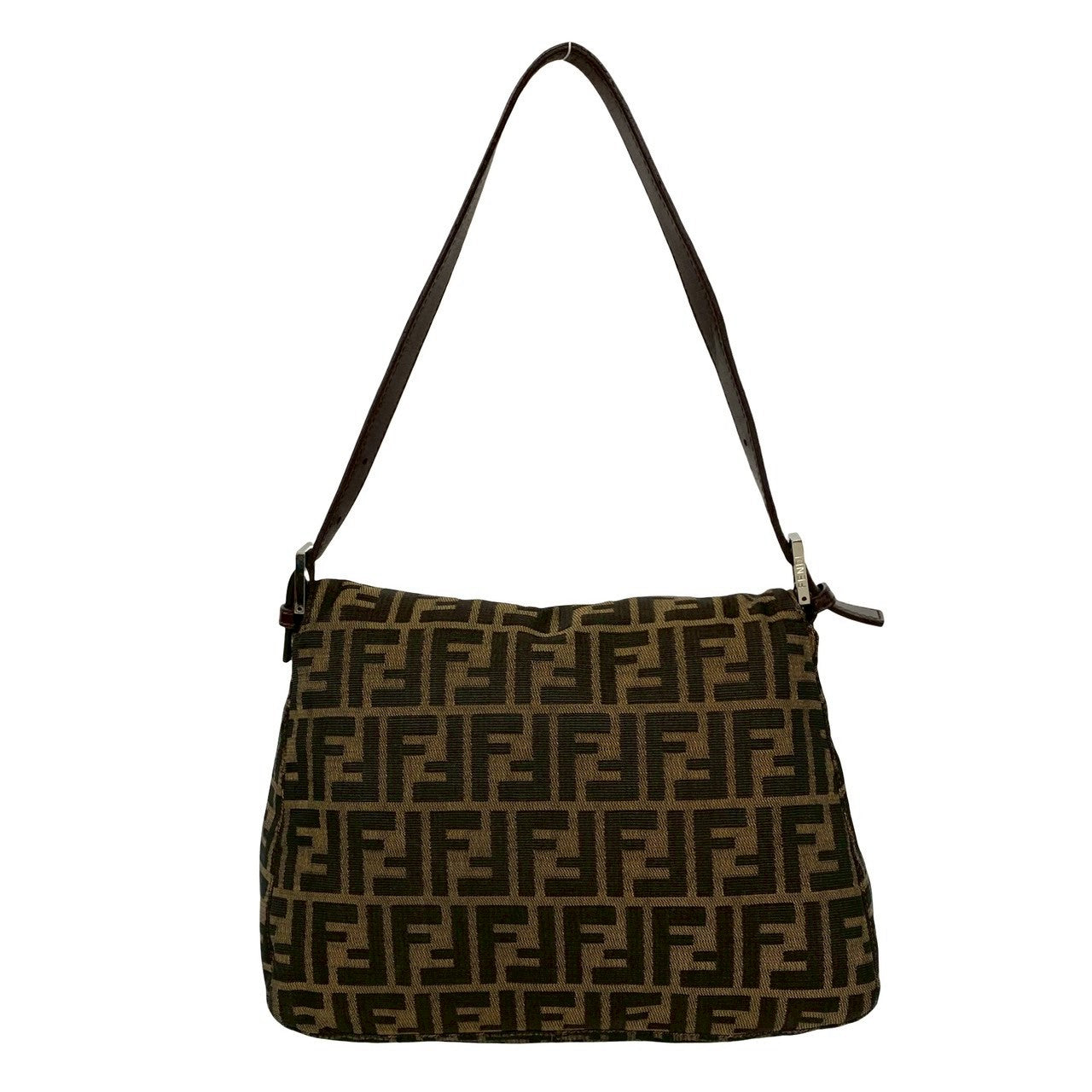 Fendi Zucca FF Canvas Leather Shoulder Bag Rovelle Bags
