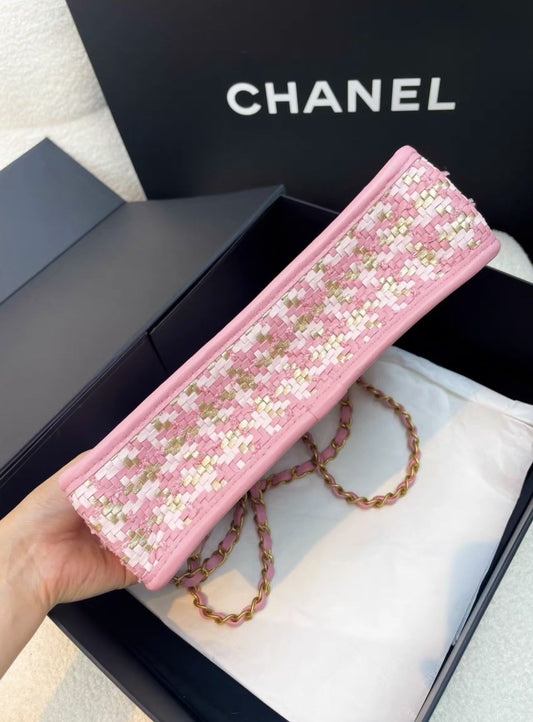 Chanel Luxury Leather Pink Handbag Pink Rovelle Bags
