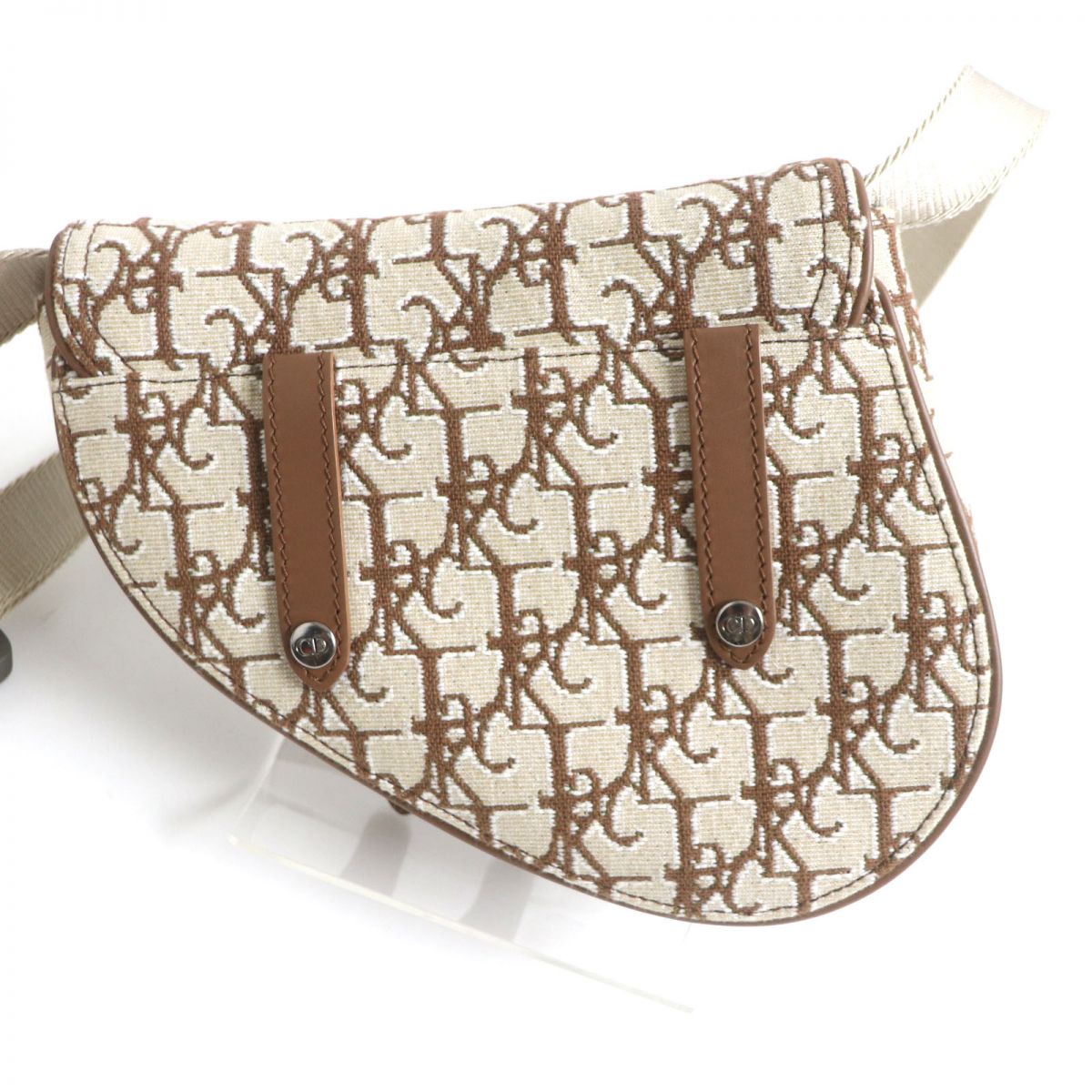 Dior HOMME Sling bag Canvas, Leather Brown x beige mens Rovelle Bags