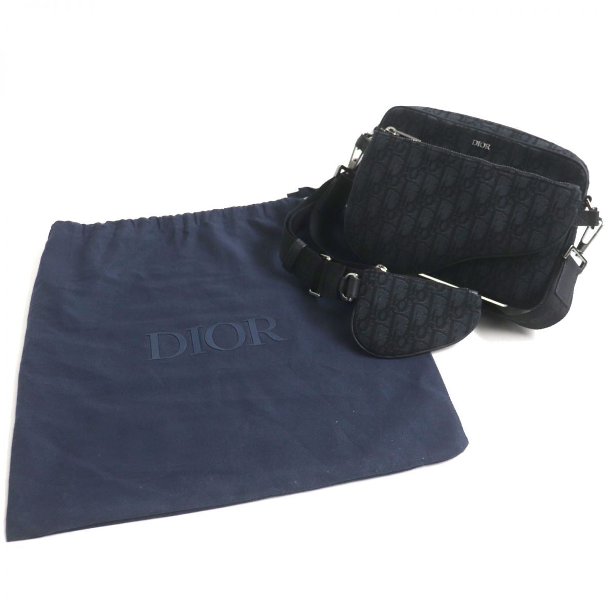 Dior HOMME Pouch canvas black mens Rovelle Bags