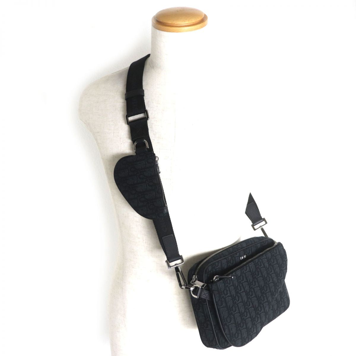 Dior HOMME Pouch canvas black mens Rovelle Bags