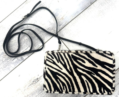 Prada Pony Hair Zebra Clutch With Strap Rovelle Bags