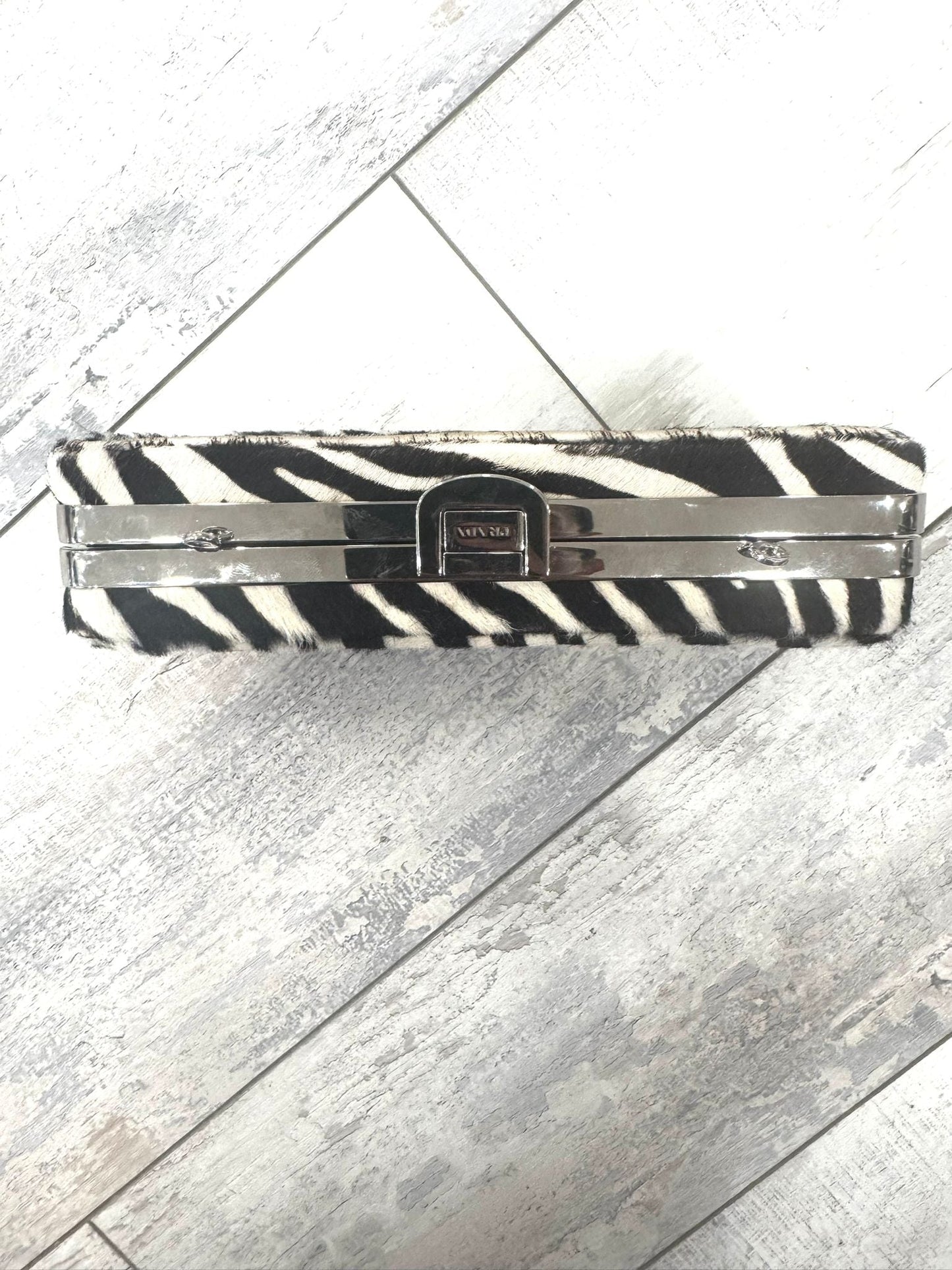 Prada Pony Hair Zebra Clutch With Strap Rovelle Bags