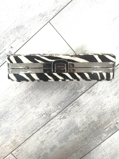 Prada Pony Hair Zebra Clutch With Strap Rovelle Bags