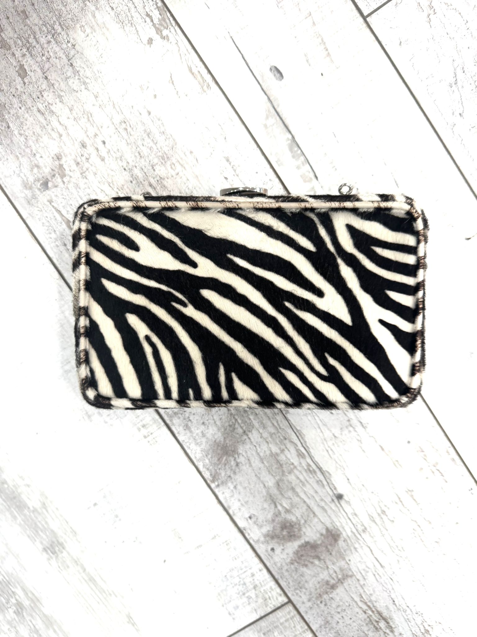 Prada Pony Hair Zebra Clutch With Strap Rovelle Bags
