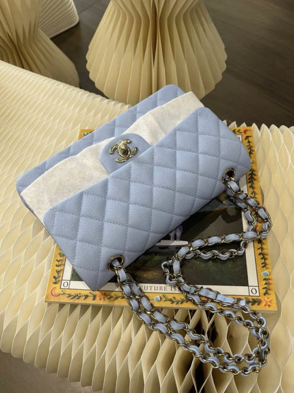 Chanel Luxury Leather Blue Handbag Leather Rovelle Bags