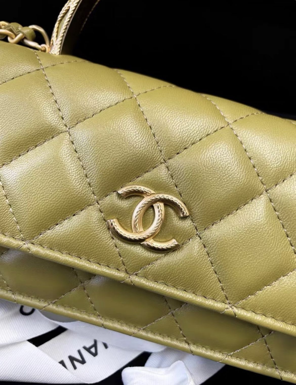 Chanel Luxury Leather Gold Handbag Style 14 Rovelle Bags