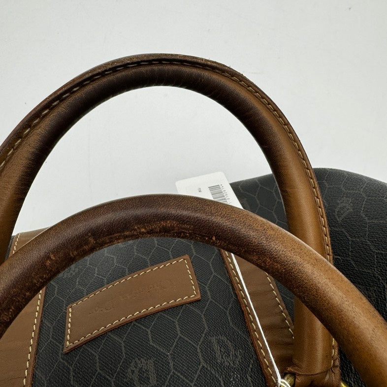 Dior Black Brown Leather Travel Bag Large Rovelle Bags