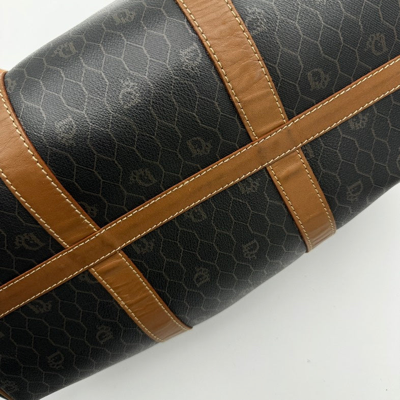 Dior Black Brown Leather Travel Bag Large Rovelle Bags