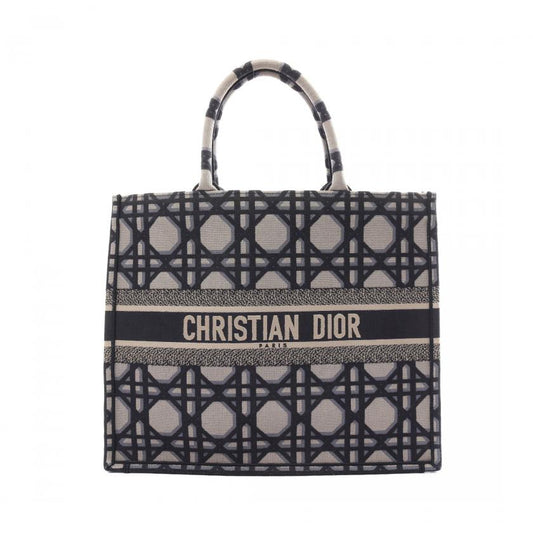 Christian Dior Book Tote Navy Beige Canvas Large Handbag Rovelle Bags
