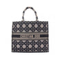 Christian Dior Book Tote Navy Beige Canvas Large Handbag Rovelle Bags