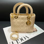 Dior Lady Beige Quilted Leather Bag Rovelle Bags