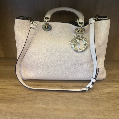 Dior Vip White Leather Tote Bag Medium Rovelle Bags