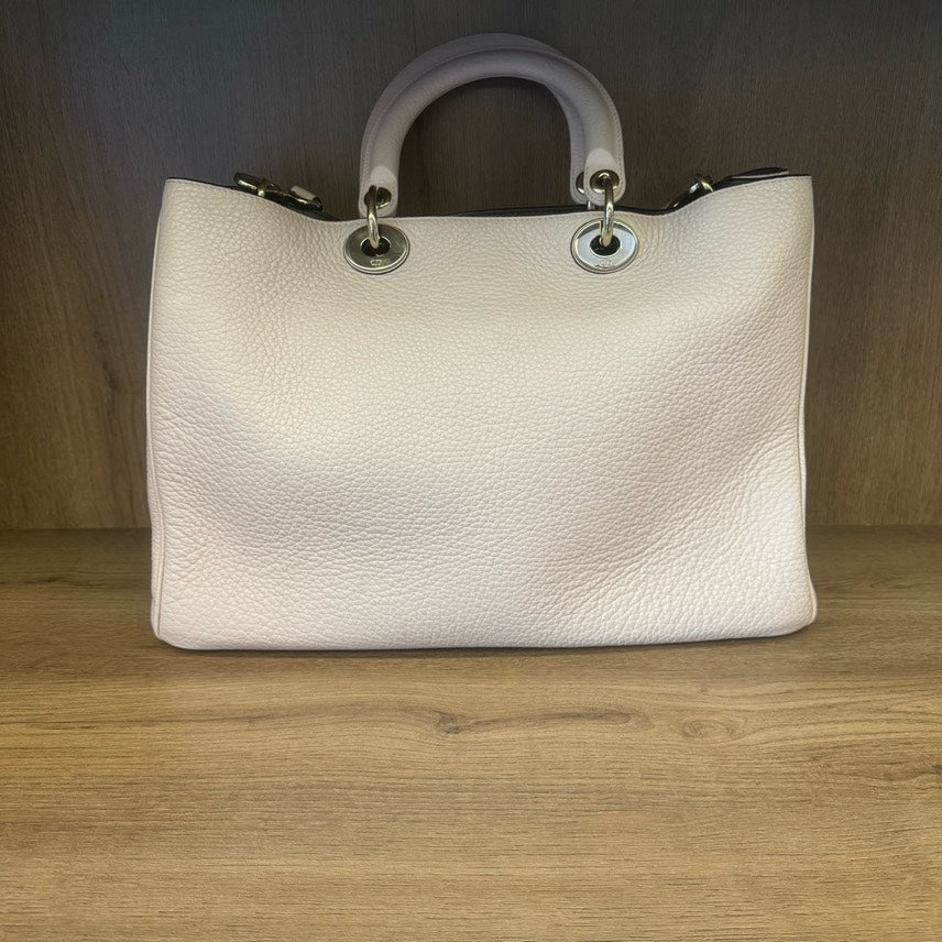 Dior Vip White Leather Tote Bag Medium Rovelle Bags