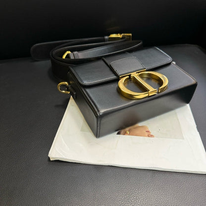 Dior Montagne Box Black Leather Bag 17 5X12X5Cm Rovelle Bags