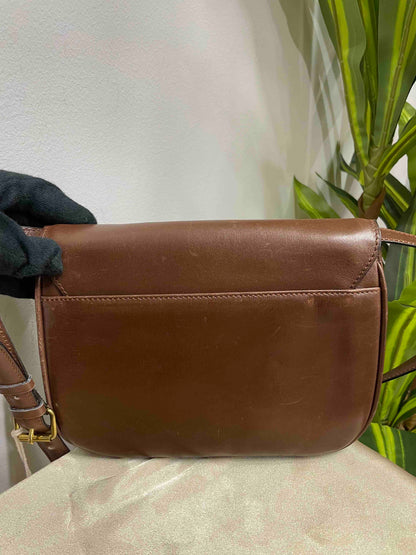 Luxury CELINE Shoulder Bag Brown Leather