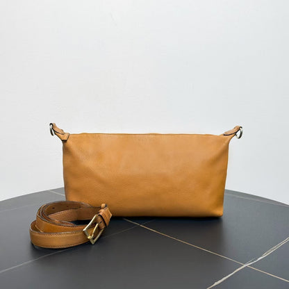 Luxury CELINE Tan Leather Shoulder Bag