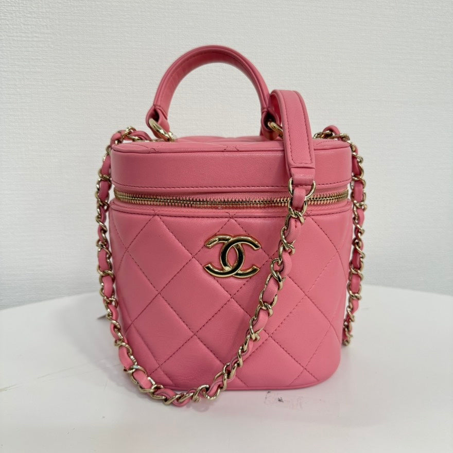 Chanel Vanity Calfskin Pink Shoulder Bag Rovelle Bags