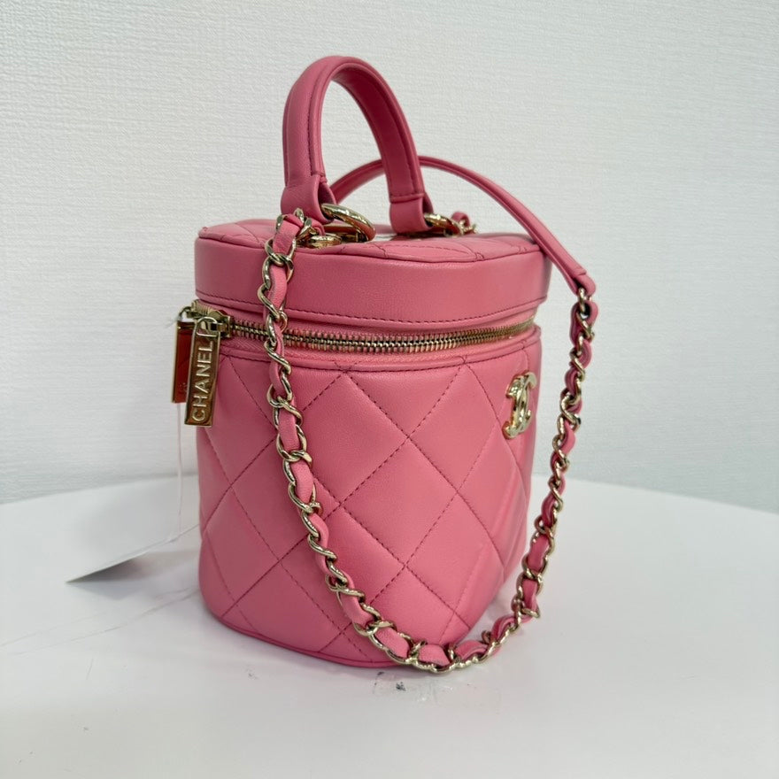 Chanel Vanity Calfskin Pink Shoulder Bag Rovelle Bags