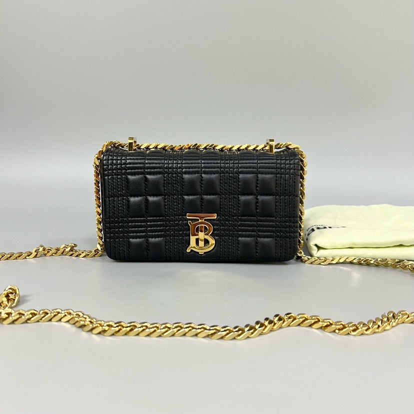 Burberry Lola Mini Leather Black Crossbody Bag