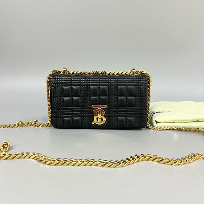 Burberry Lola Mini Leather Black Crossbody Bag