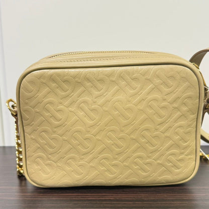 Burberry Camera Women Leather Beige Crossbody Bag