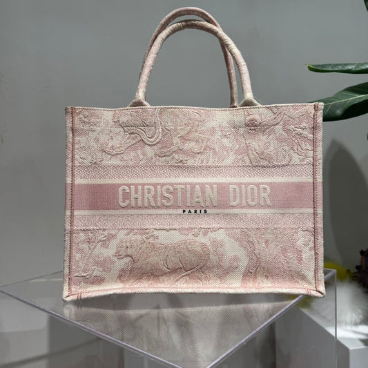 Christian Dior Book Tote Zoo Series Pink Mm Size Tote Bag Rovelle Bags
