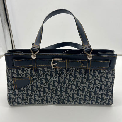 Dior A8028 Navy Canvas Shoulder Bag Rovelle Bags