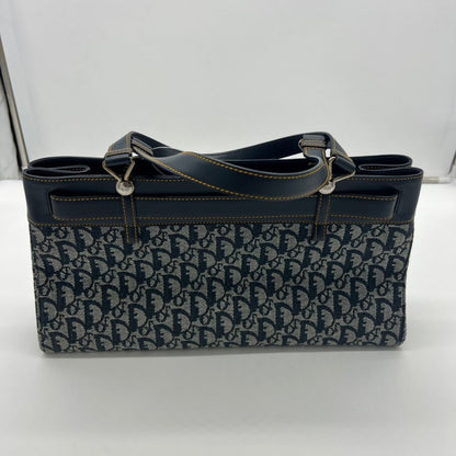 Dior A8028 Navy Canvas Shoulder Bag Rovelle Bags