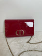Christian Dior Patent Leather Chain Bag Red Shoulder Bag Rovelle Bags
