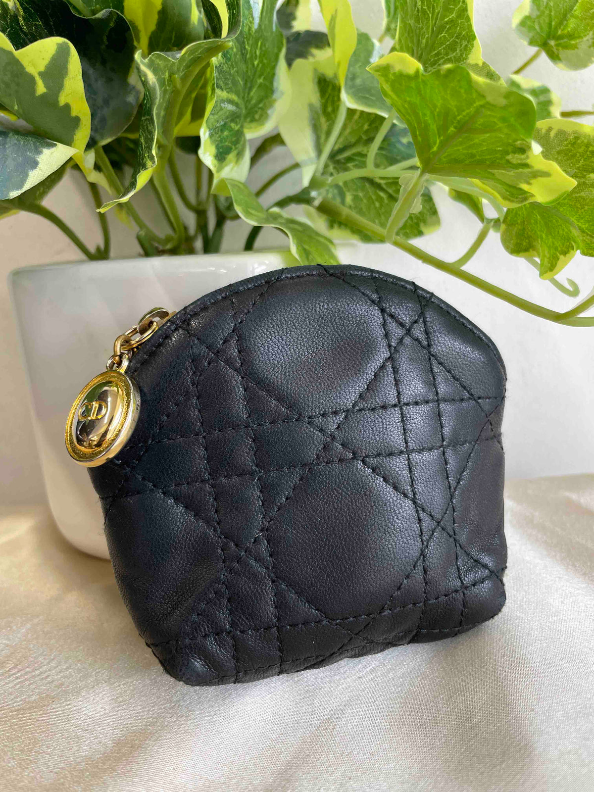 Dior Cannage Lamb-Skin Pouch Re99216600 Black Clutch Rovelle Bags