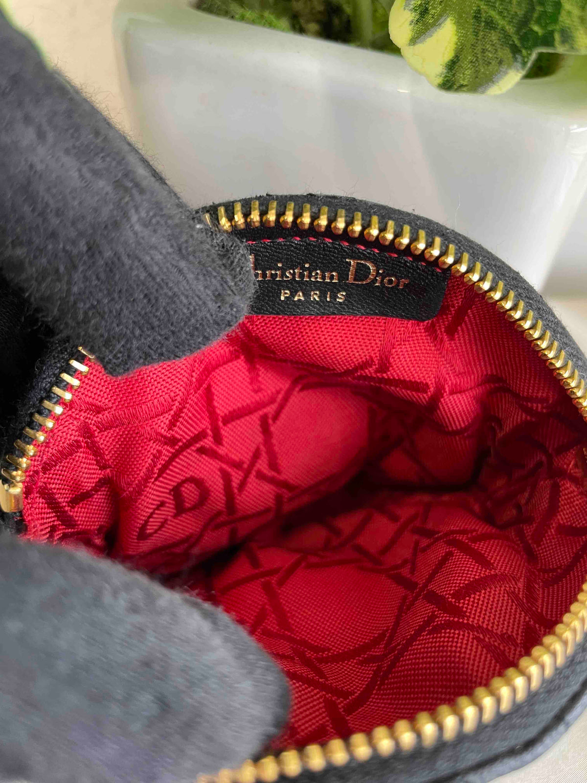 Dior Cannage Lamb-Skin Pouch Re99216600 Black Clutch Rovelle Bags