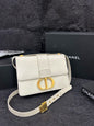 Dior Montaigne White Shoulder Bag - 24Cm X 17Cm Designer Handbag Rovelle Bags