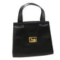 Luxury CELINE Horse Carriage Hand Bag Leather Black rd3150