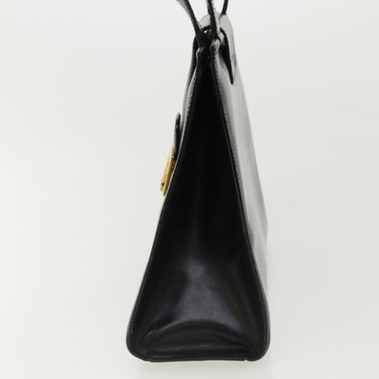 Luxury CELINE Horse Carriage Hand Bag Leather Black rd3150