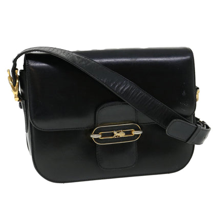 Luxury CELINE Shoulder Bag Leather Black rd3515