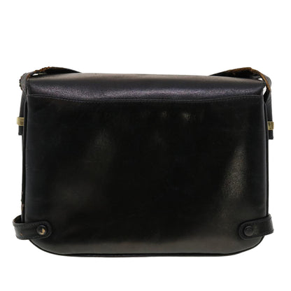 Luxury CELINE Horse Carriage Shoulder Bag Leather Black rd4883