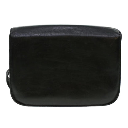 Luxury CELINE Horse Carriage Shoulder Bag Leather Black rd5032