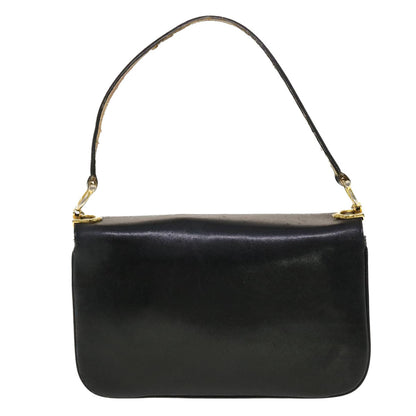 Luxury CELINE Horse Carriage Shoulder Bag Leather Black rd5162