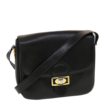 Luxury CELINE Horse Carriage Shoulder Bag Leather Black rd5252