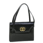 Luxury CELINE Circle Shoulder Bag Leather Black rd5696
