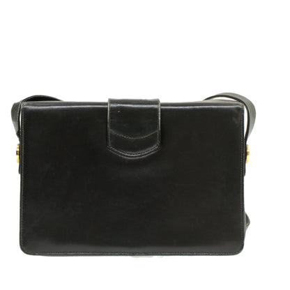 Luxury CELINE Horse Carriage Shoulder Bag Black Leather rd764