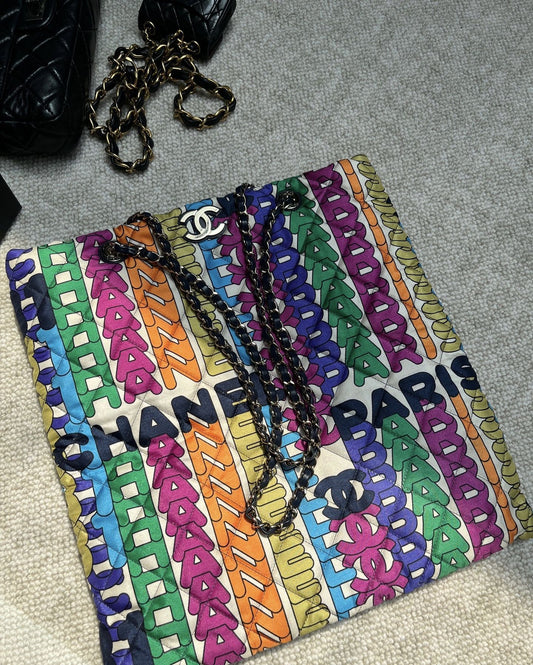 Chanel Rainbow Graffiti Tote Bag Rovelle Bags