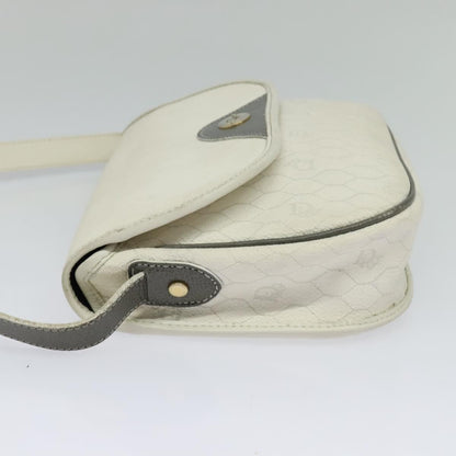 Christian Dior Honeycomb Flap Crossbody Bag Coated Canvas White Canvas Bag () Rovelle Bags