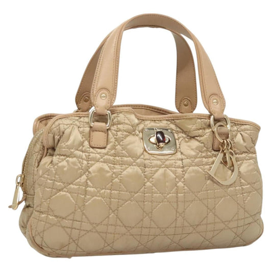 Christian Dior Charming Tote Cannage Quilt Nylon Beige Nylon Bag Rovelle Bags