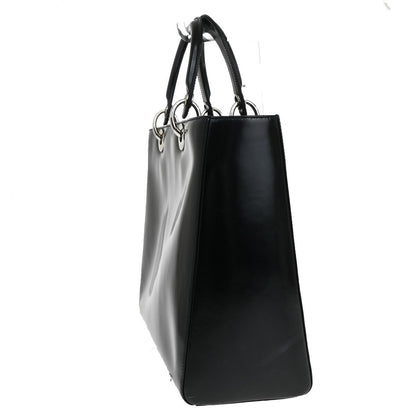 Christian Dior Lady Dior Patent Noir Cuir Vernis Black Patent_Leather Bag () Rovelle Bags