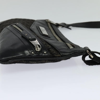 Christian Dior Trotter Shoulder Bag Canvas Black Canvas Shoulder Bag Bag Rovelle Bags
